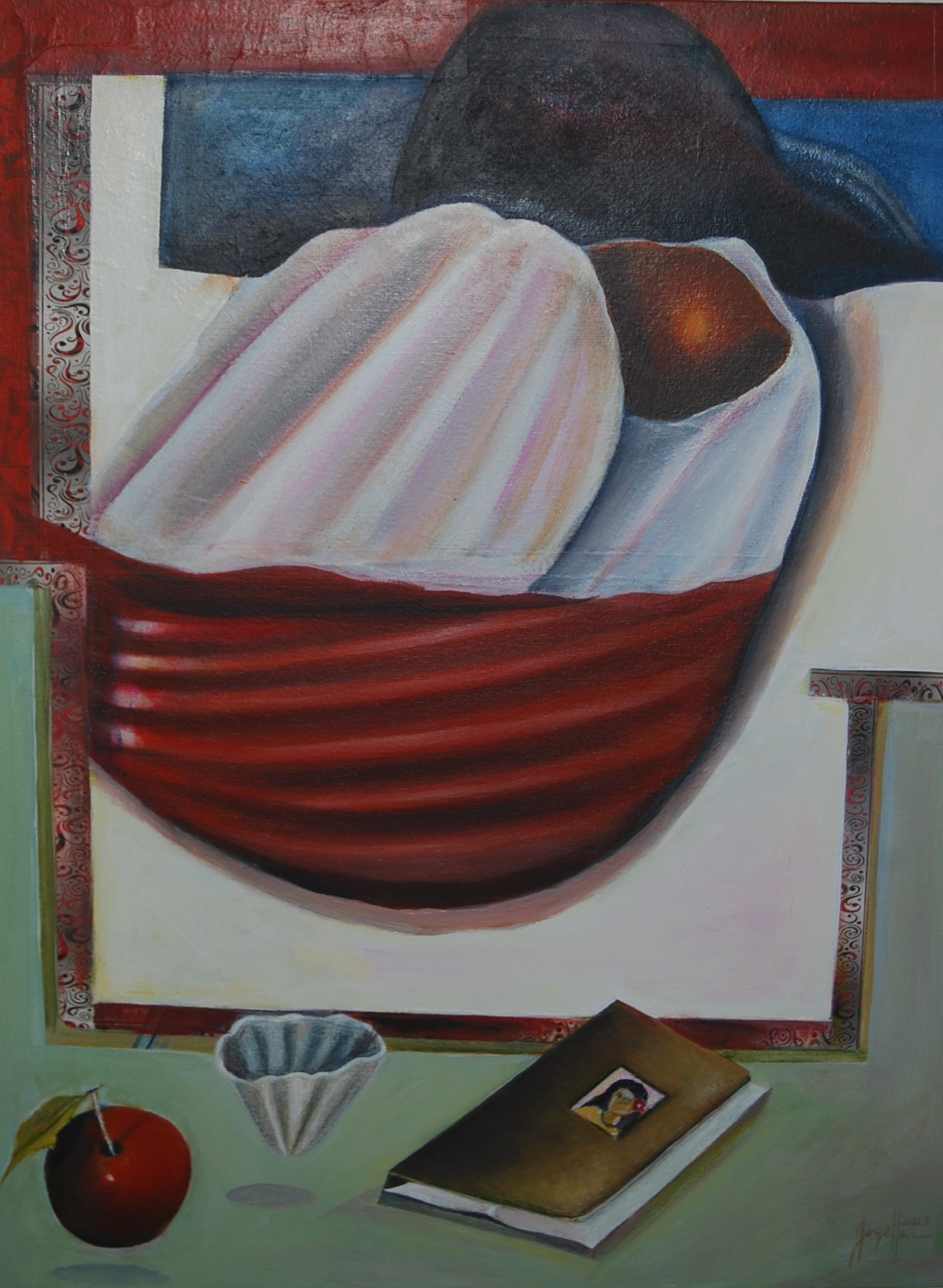 Robert Joyette - St. Vincent - Fridas Diary - mixed media on canvas